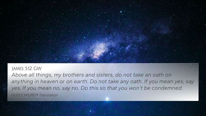 James 5:12 GW Bible Verse Image