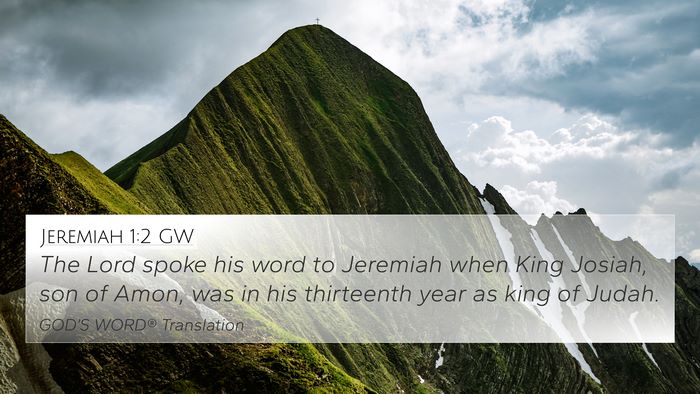 Jeremiah 1:2 GW Bible Verse Image