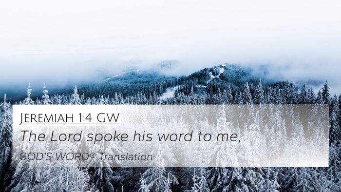Jeremiah 1:4 GW Bible Verse Image