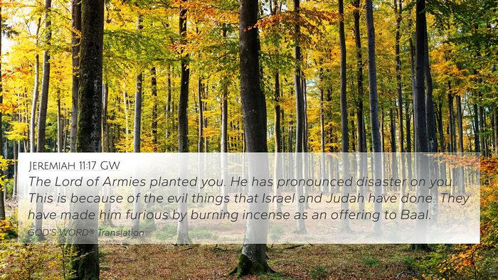 Jeremiah 11:17 GW Bible Verse Image