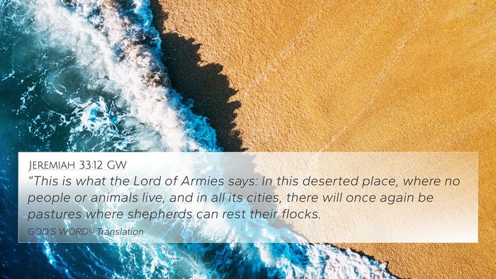 Jeremiah 33:12 GW Bible Verse Image