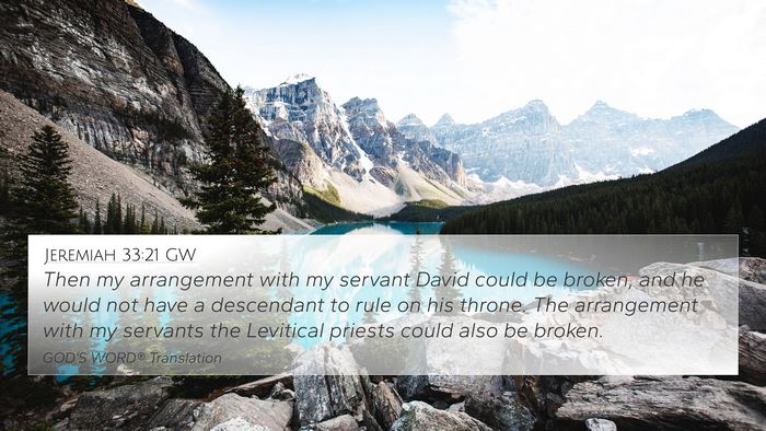 Jeremiah 33:21 GW Bible Verse Image