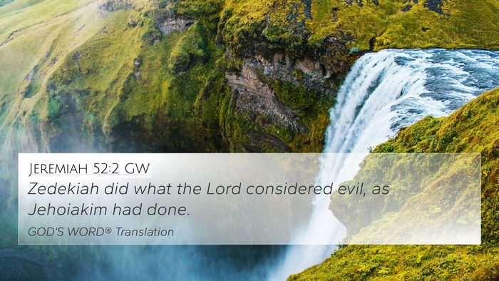 Jeremiah 52:2 GW Bible Verse Image