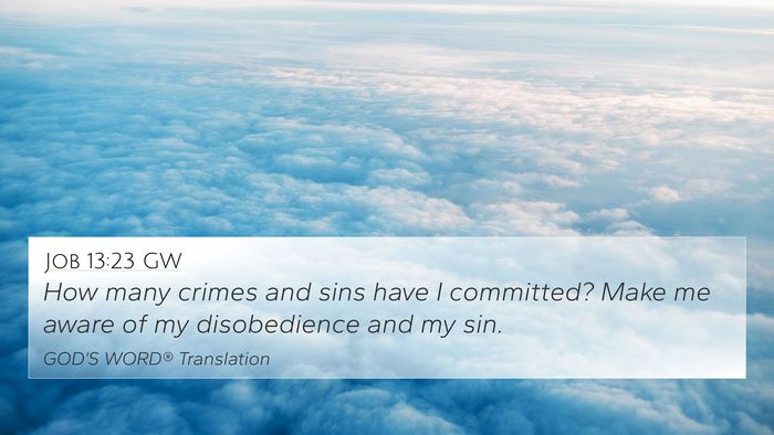 Job 13:23 GW Bible Verse Image