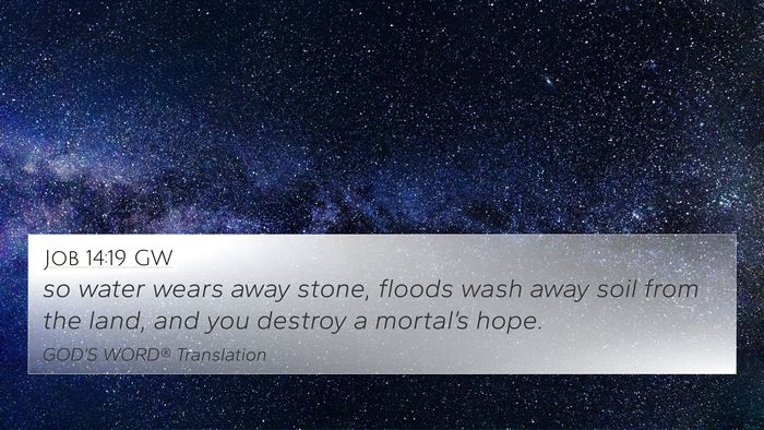 Job 14:19 GW Bible Verse Image