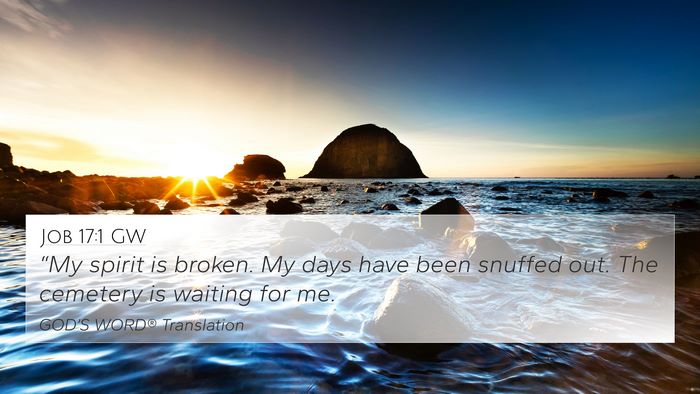 Job 17:1 GW Bible Verse Image