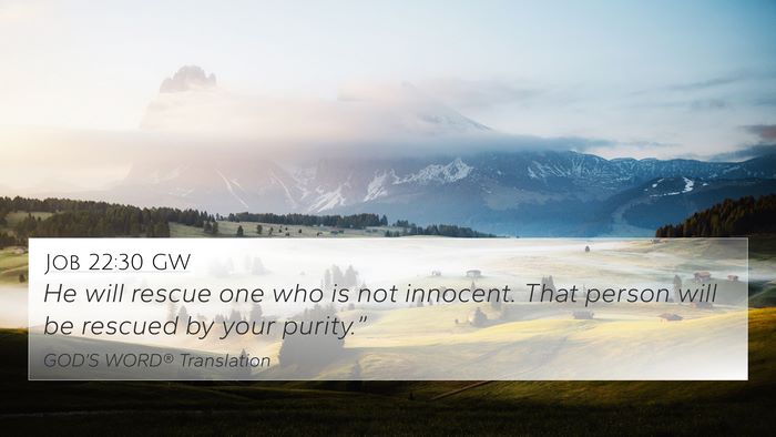 Job 22:30 GW Bible Verse Image
