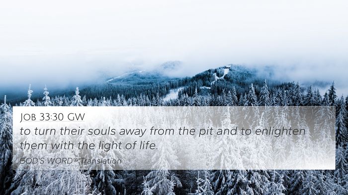 Job 33:30 GW Bible Verse Image