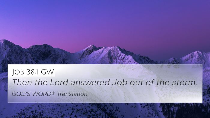 Job 38:1 GW Bible Verse Image