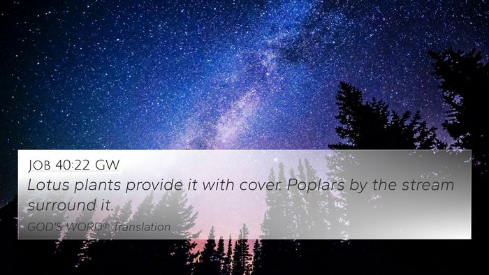 Job 40:22 GW Bible Verse Image