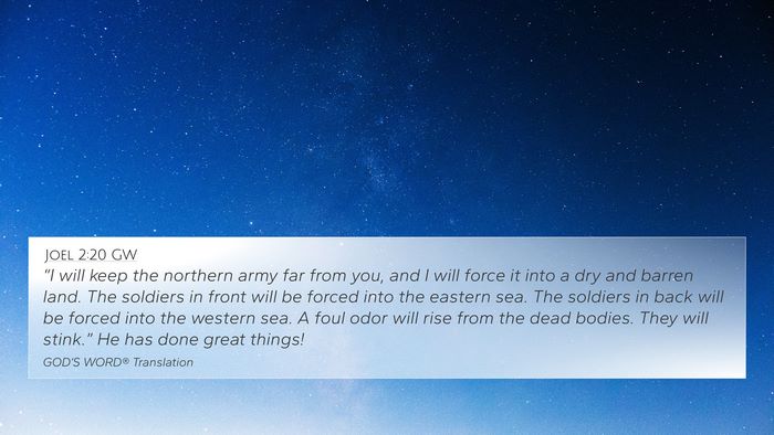 Joel 2:20 GW Bible Verse Image