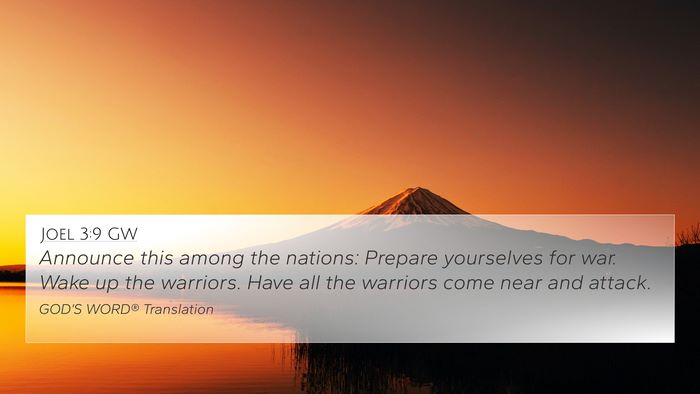 Joel 3:9 GW Bible Verse Image