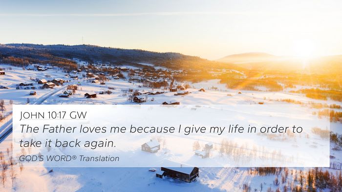 John 10:17 GW Bible Verse Image