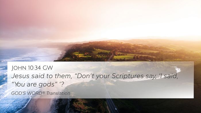 John 10:34 GW Bible Verse Image