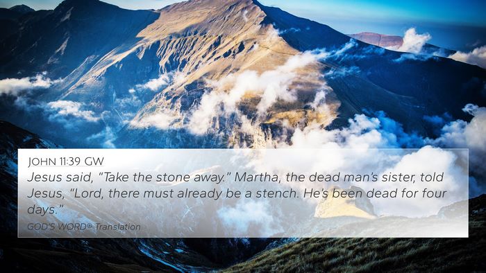 John 11:39 GW Bible Verse Image