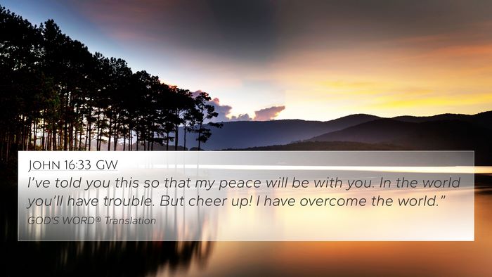 John 16:33 GW Bible Verse Image