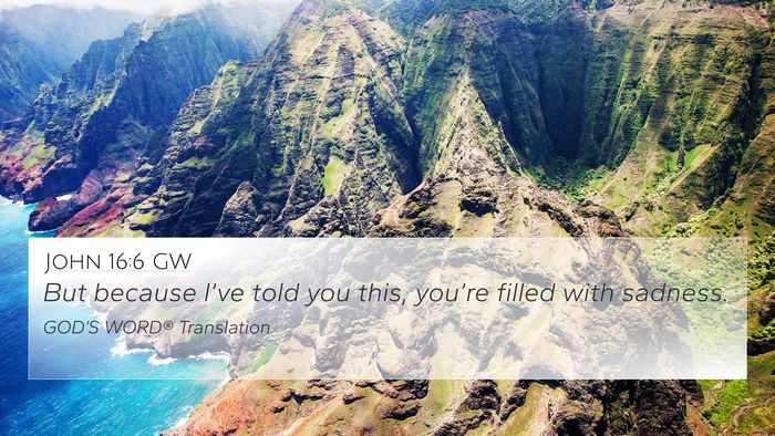John 16:6 GW Bible Verse Image