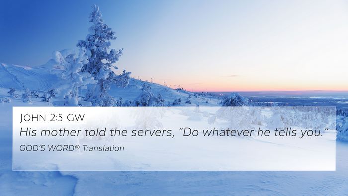 John 2:5 GW Bible Verse Image