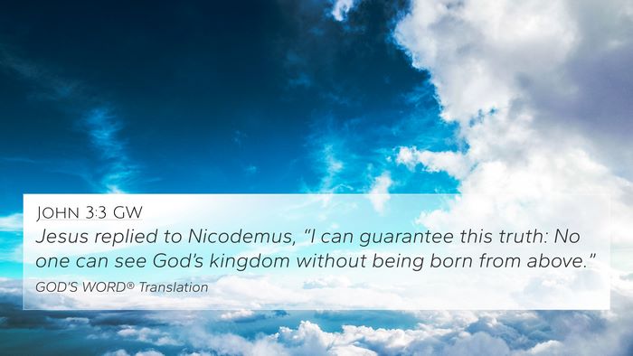 John 3:3 GW Bible Verse Image