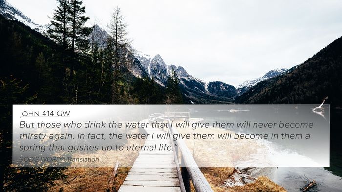 John 4:14 GW Bible Verse Image