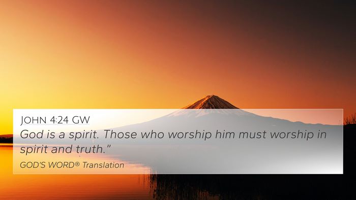 John 4:24 GW Bible Verse Image