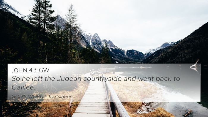 John 4:3 GW Bible Verse Image