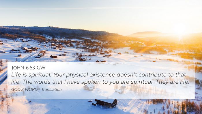 John 6:63 GW Bible Verse Image