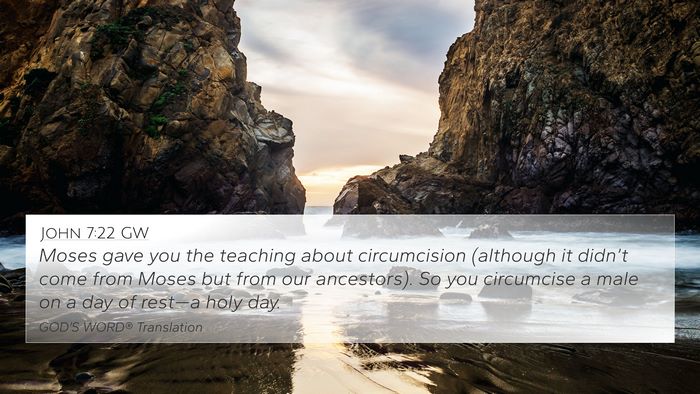 John 7:22 GW Bible Verse Image