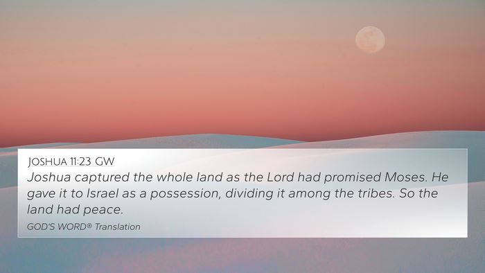 Joshua 11:23 GW Bible Verse Image