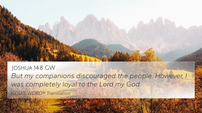 Joshua 14:8 GW Bible Verse Image