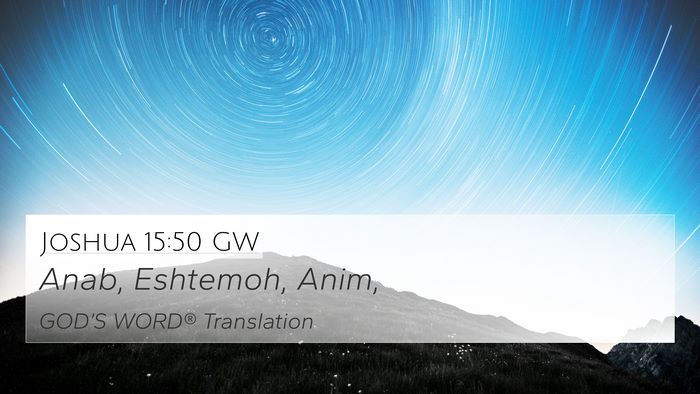 Joshua 15:50 GW Bible Verse Image