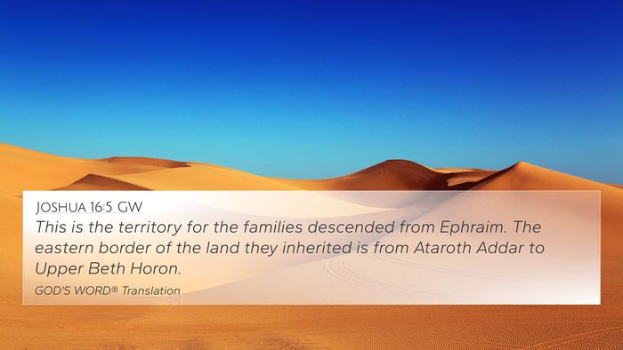 Joshua 16:5 GW Bible Verse Image