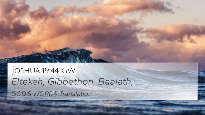 Joshua 19:44 GW Bible Verse Image