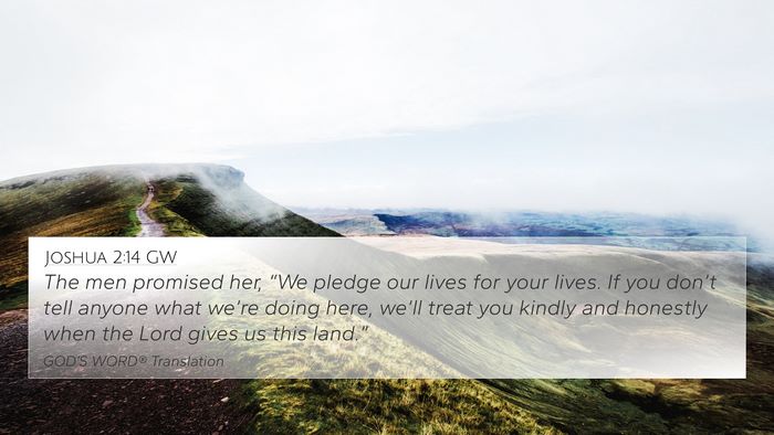 Joshua 2:14 GW Bible Verse Image