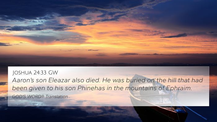 Joshua 24:33 GW Bible Verse Image