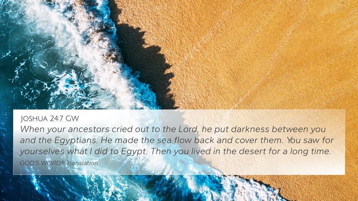 Joshua 24:7 GW Bible Verse Image