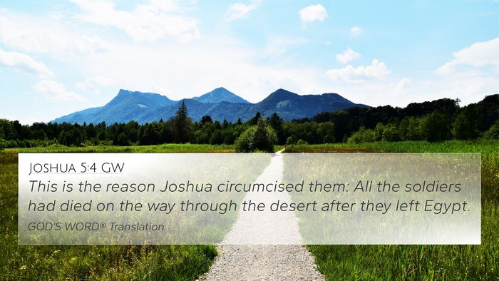 Joshua 5:4 GW 4K Wallpaper - This is the reason Joshua circumcised them: All - 4K Wallpaper Bible Verse