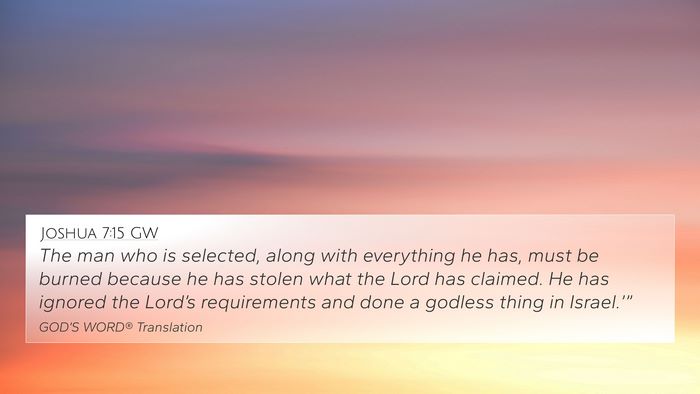 Joshua 7:15 GW Bible Verse Image