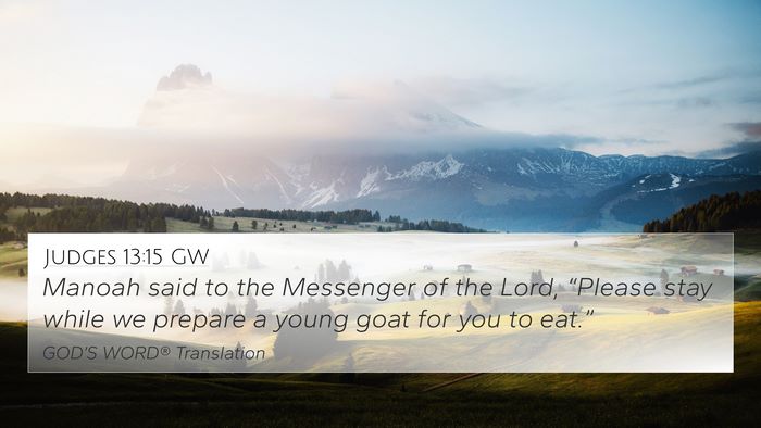 Judges 13:15 GW Bible Verse Image