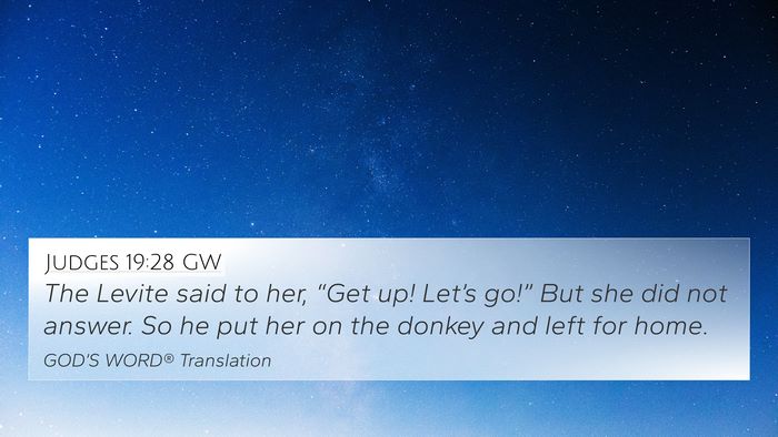 Judges 19:28 GW Bible Verse Image