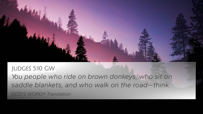 Judges 5:10 GW Bible Verse Image