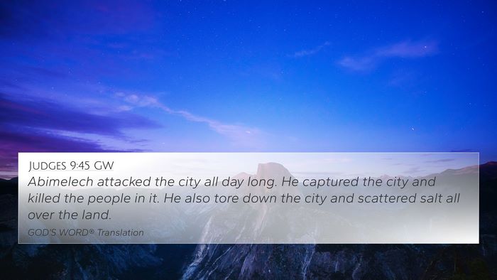 Judges 9:45 GW Bible Verse Image