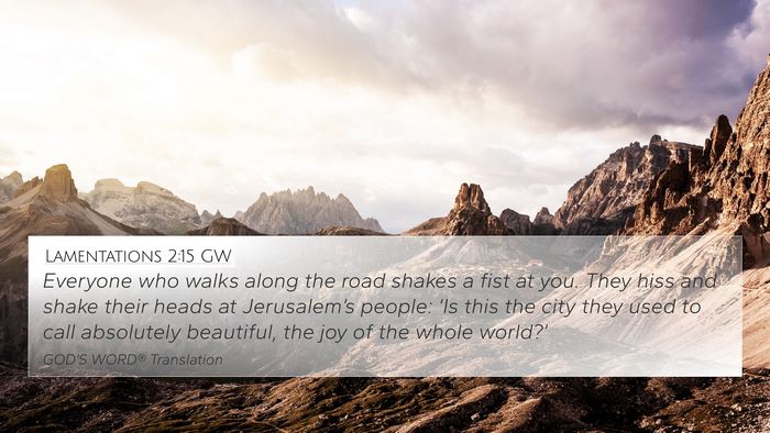 Lamentations 2:15 GW Bible Verse Image