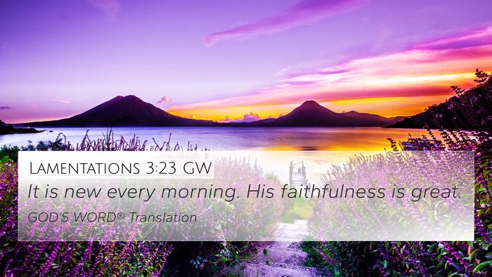 Lamentations 3:23 GW Bible Verse Image