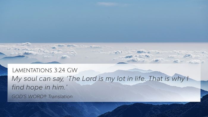 Lamentations 3:24 GW Bible Verse Image