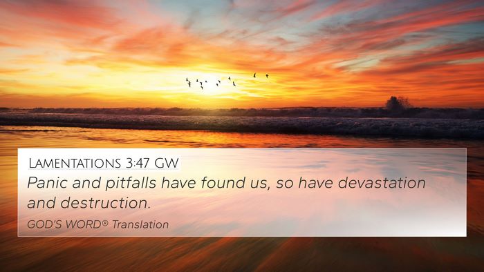 Lamentations 3:47 GW Bible Verse Image