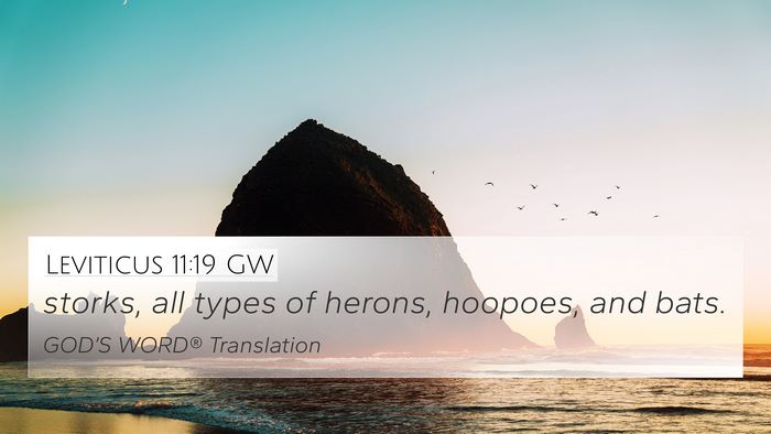 Leviticus 11:19 GW Bible Verse Image