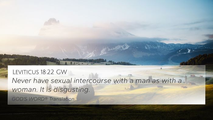 Leviticus 18:22 GW Bible Verse Image