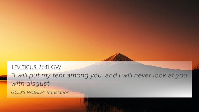 Leviticus 26:11 GW Bible Verse Image