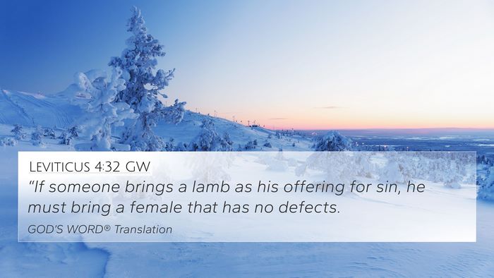 Leviticus 4:32 GW 4K Wallpaper - “If someone brings a lamb as his offering for - 4K Wallpaper Bible Verse